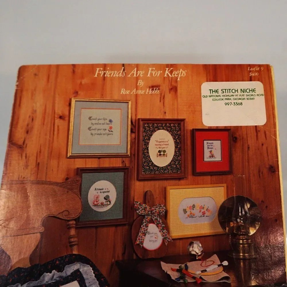 Friends For Keeps by Rose Anne Hobbs Quilting Cross Stitch Patterns Leaflet 1981